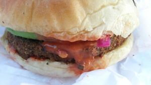 kale burger at Fala Bar in Venice