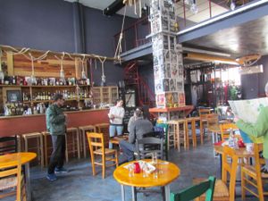 Inside the bar at 500 Miles Away in Athens