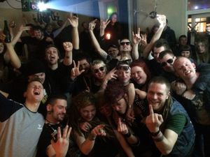 theres great parties, like..

heavy-metal-karaoke
rock-bingo
limbo-contests
random-facts competition 

 at Lygtens Kro in Copenhagen