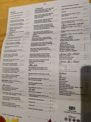 The menu, vegan and vegetarian and even gluten - free food is marked, is not that much but they can veganize some things. at Zen Tea in San Martin De Los Andes