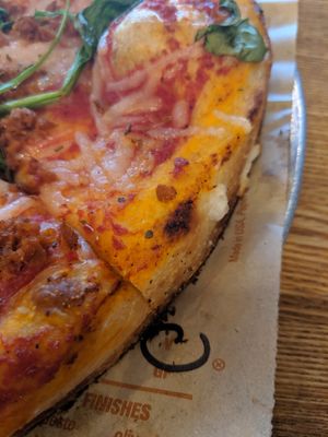 Marked me with a V, so I got clean utensils and gloves. at Blaze Pizza in Williamsburg