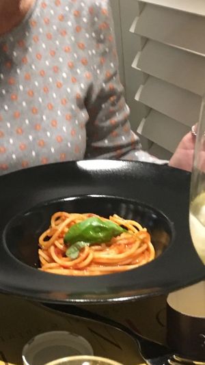 Tomato pasta - this was only half of it as we shared a portion  at Ginger in Rome