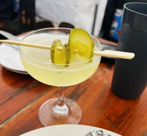 Dill pickle martini  at Jack of Cups in Folly Beach