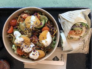 Wrap & nugget salad  at Swing Kitchen - Operngasse in Vienna
