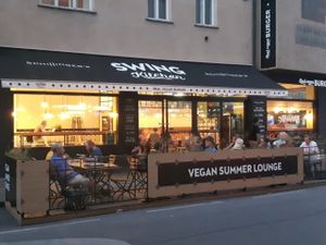nice terrace at Swing Kitchen - Operngasse in Vienna