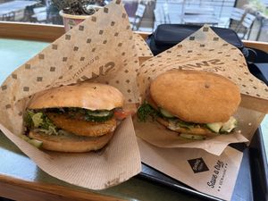 Vienna burger  at Swing Kitchen - Operngasse in Vienna