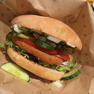 Vienna burger at Swing Kitchen - Operngasse in Vienna