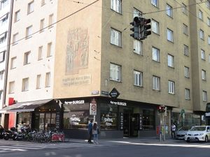 on the corner at Swing Kitchen - Operngasse in Vienna