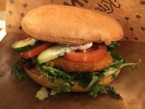 Vienna burger at Swing Kitchen - Operngasse in Vienna