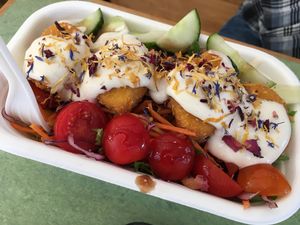 Salad with nuggets at Swing Kitchen - Operngasse in Vienna