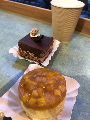 Coffee and cake. at Swing Kitchen - Operngasse in Vienna