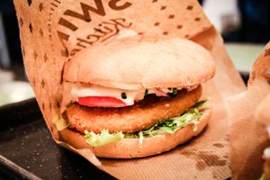 Vienna burger at Swing Kitchen - Operngasse in Vienna