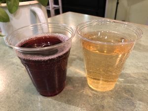 Drinks: apple and cherry Limonade  at Swing Kitchen - Operngasse in Vienna