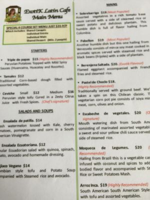 Menu 2 at ExotiK in Newtown