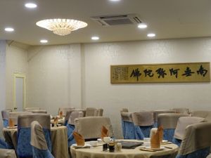 restaurant interior decor at Kwan Inn Vegetarian in East Singapore