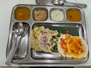 One of the sauces is vegetarian but the rest is vegan  at Greenleaf Cafe in Central Singapore