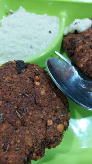 Banana flower vadai at Greenleaf Cafe in Central Singapore