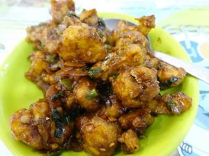 gobi manchurian (cauliflower)  at Greenleaf Cafe in Central Singapore