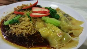 Dumplings Mushroom Dried Noodles  at Vegetarian Delight - at Gurney Paragon Mall in Penang