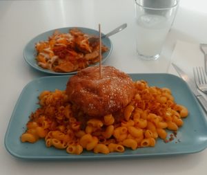 Hooligan burger, "Ruta42" fried potatoes and homemade lemonade. at Ruta 42 in Lhospitalet De Llobregat