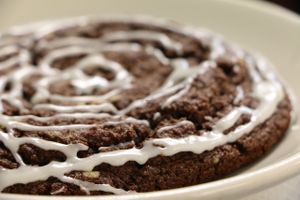 Chocolate cookie with mint frosting at 701 Coffee in Seattle