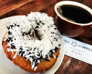 Home made donut  at 701 Coffee in Seattle