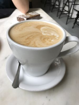 latte at Gnome Cafe in Charleston