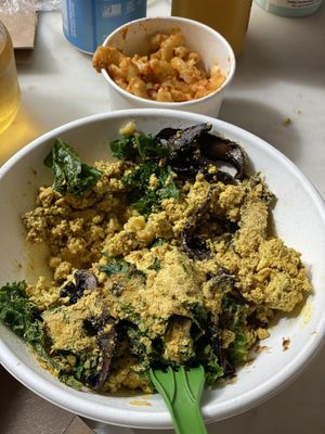 Grits bowl with Mac n Cheese  at Gnome Cafe in Charleston