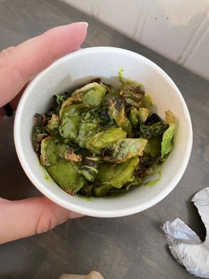 The best Brussels sprouts you’ll ever have ! at Gnome Cafe in Charleston