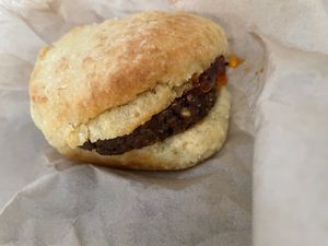 Sausage biscuit 🙌😍 at Gnome Cafe in Charleston