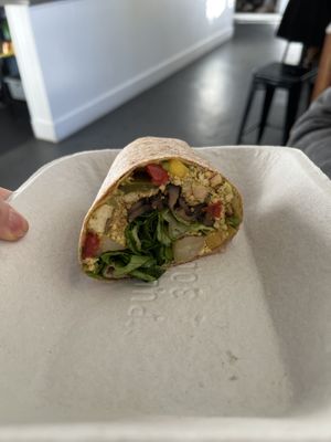 Breakfast burrito at Gnome Cafe in Charleston