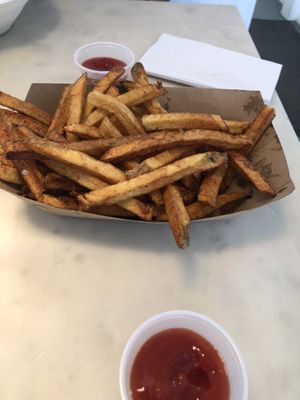 French fries  at Gnome Cafe in Charleston