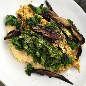 Vegan Southern Grits  at Gnome Cafe in Charleston