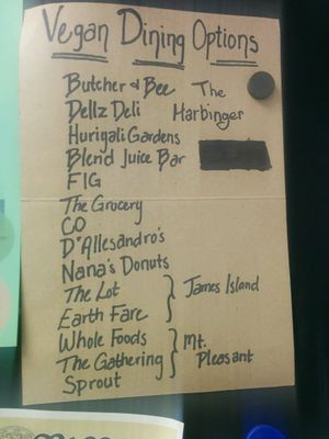 Charleston's Vegan dining at Gnome Cafe in Charleston