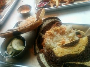 tempeh rueben at Gnome Cafe in Charleston