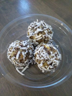 Lemon coconut energy balls at Gnome Cafe in Charleston