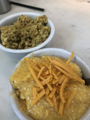 Tofu scramble and vegan cheese grits! at Gnome Cafe in Charleston