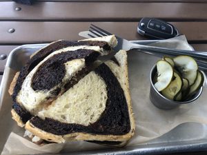 Vegan Reuben  at Gnome Cafe in Charleston