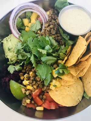 “Taco” salad at Gnome Cafe in Charleston