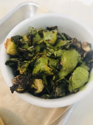 Brussels sprouts at Gnome Cafe in Charleston