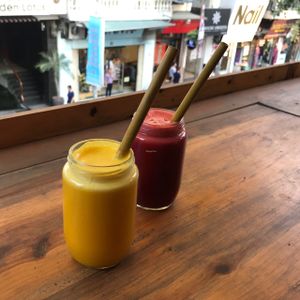 the juice was fresh and amazing!!  at Jalus Vegan Kitchen in Hanoi