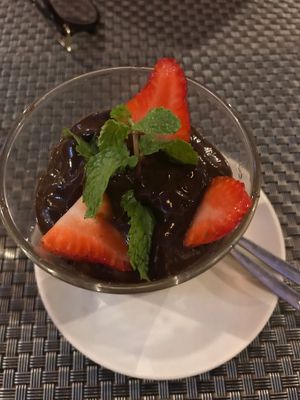 chocolate avocado mousse, but they don't always have it at Jalus Vegan Kitchen in Hanoi