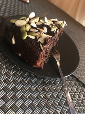 always yes for vegan chocolate cake :) at Jalus Vegan Kitchen in Hanoi