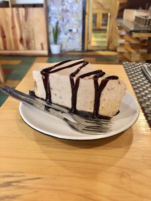 Banana peanut butter chocolate ‘cheese cake’ at Jalus Vegan Kitchen in Hanoi