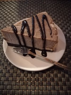 Chocolate and peanut butter cheesecake at Jalus Vegan Kitchen in Hanoi
