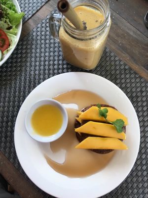 Pancakes hit the spot! at Jalus Vegan Kitchen in Hanoi