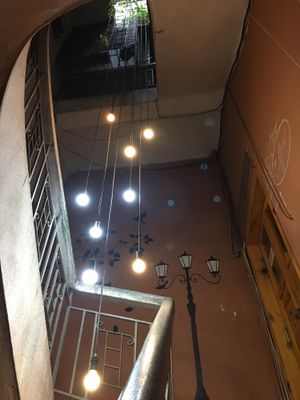 The stairs  at Jalus Vegan Kitchen in Hanoi