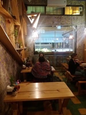 restaurant layout at Jalus Vegan Kitchen in Hanoi