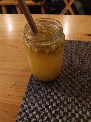 Passion fruit juice at Jalus Vegan Kitchen in Hanoi