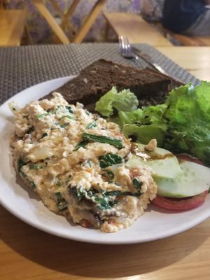 Tofu scramble at Jalus Vegan Kitchen in Hanoi